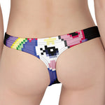8-Bit Pixel Unicorn Print Women's Thong