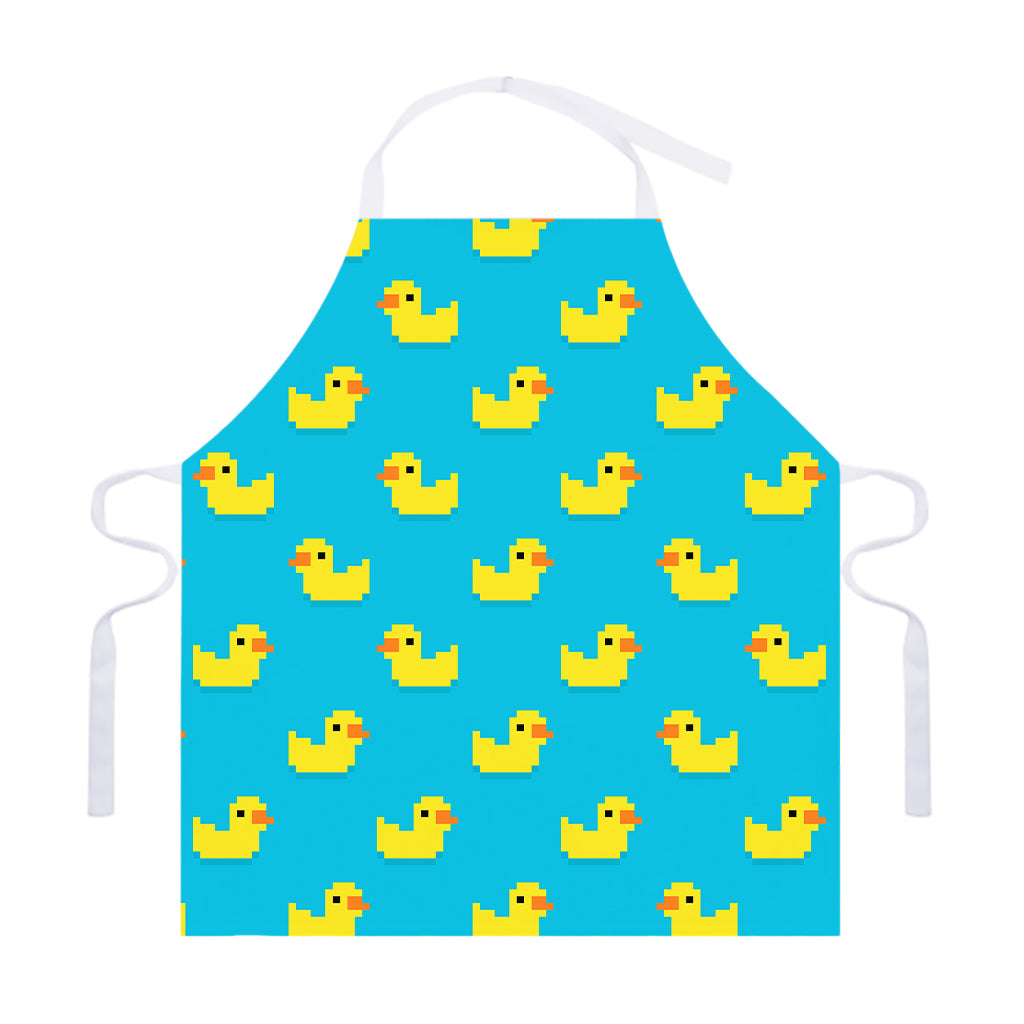 8-Bit Rubber Duck Pattern Print Adjustable Apron