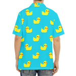 8-Bit Rubber Duck Pattern Print Aloha Shirt
