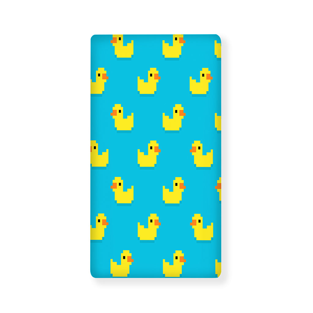 8-Bit Rubber Duck Pattern Print Baby Crib Sheet