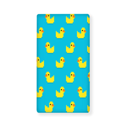 8-Bit Rubber Duck Pattern Print Baby Crib Sheet