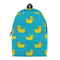 8-Bit Rubber Duck Pattern Print School Backpack