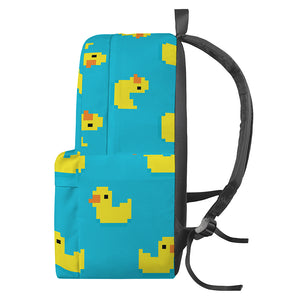 8-Bit Rubber Duck Pattern Print Backpack