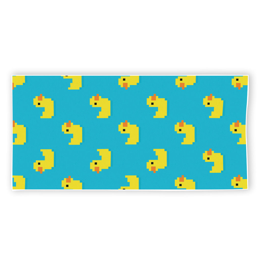 8-Bit Rubber Duck Pattern Print Beach Towel