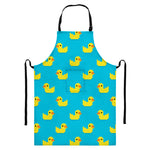8-Bit Rubber Duck Pattern Print Bib Apron With Pocket