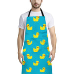 8-Bit Rubber Duck Pattern Print Bib Apron With Pocket