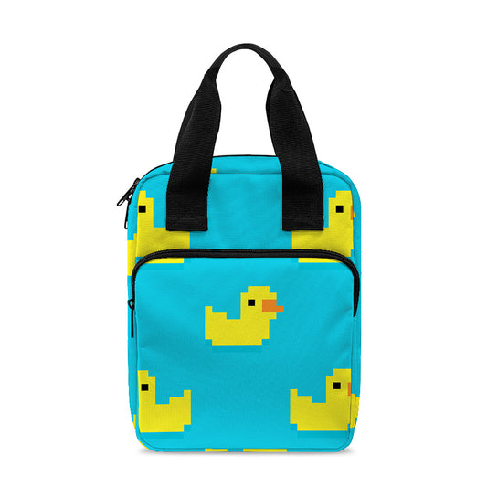 8-Bit Rubber Duck Pattern Print Bible Tote Bag