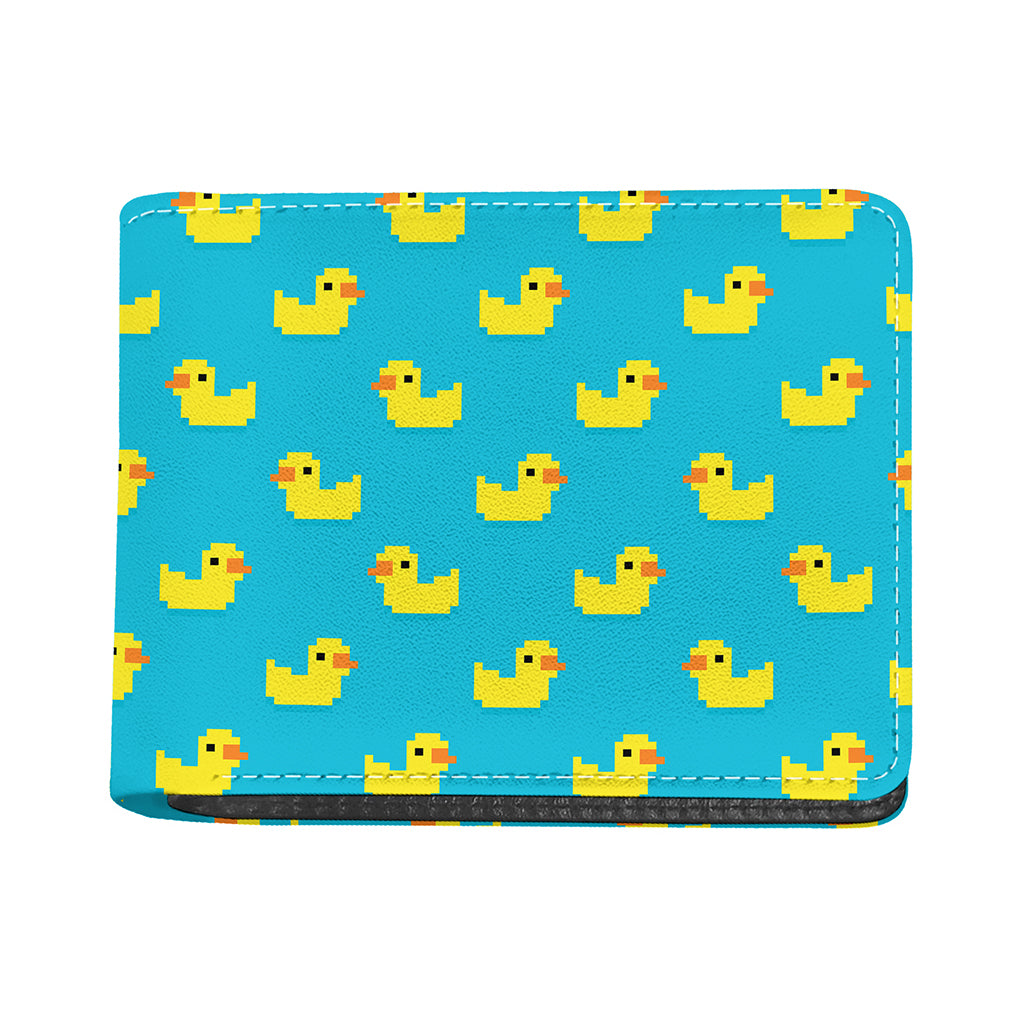 8-Bit Rubber Duck Pattern Print Bifold Wallet