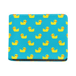 8-Bit Rubber Duck Pattern Print Bifold Wallet