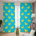 8-Bit Rubber Duck Pattern Print Dimout Pencil Pleat Curtains