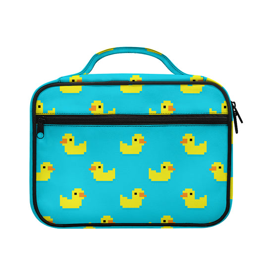 8-Bit Rubber Duck Pattern Print Briefcase Bible Bag