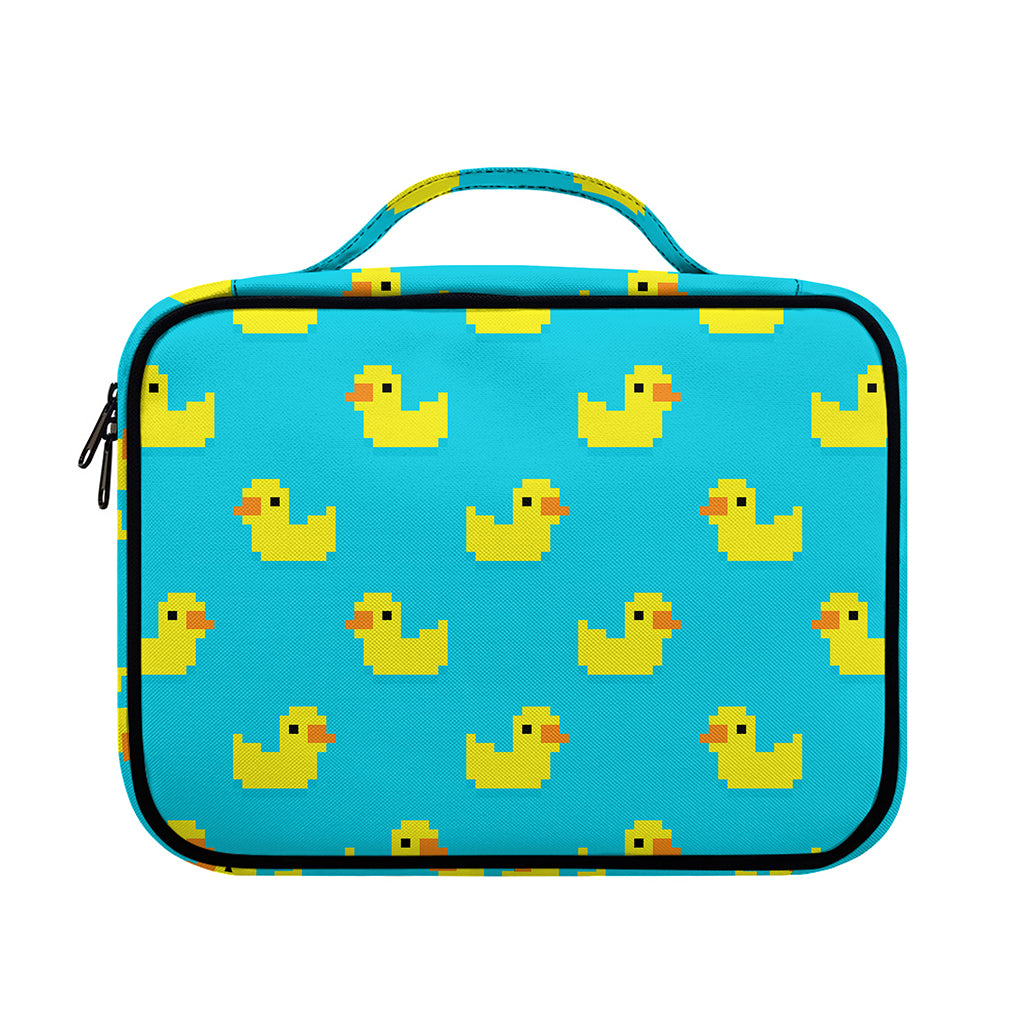 8-Bit Rubber Duck Pattern Print Briefcase Bible Bag