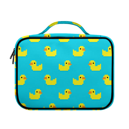 8-Bit Rubber Duck Pattern Print Briefcase Bible Bag