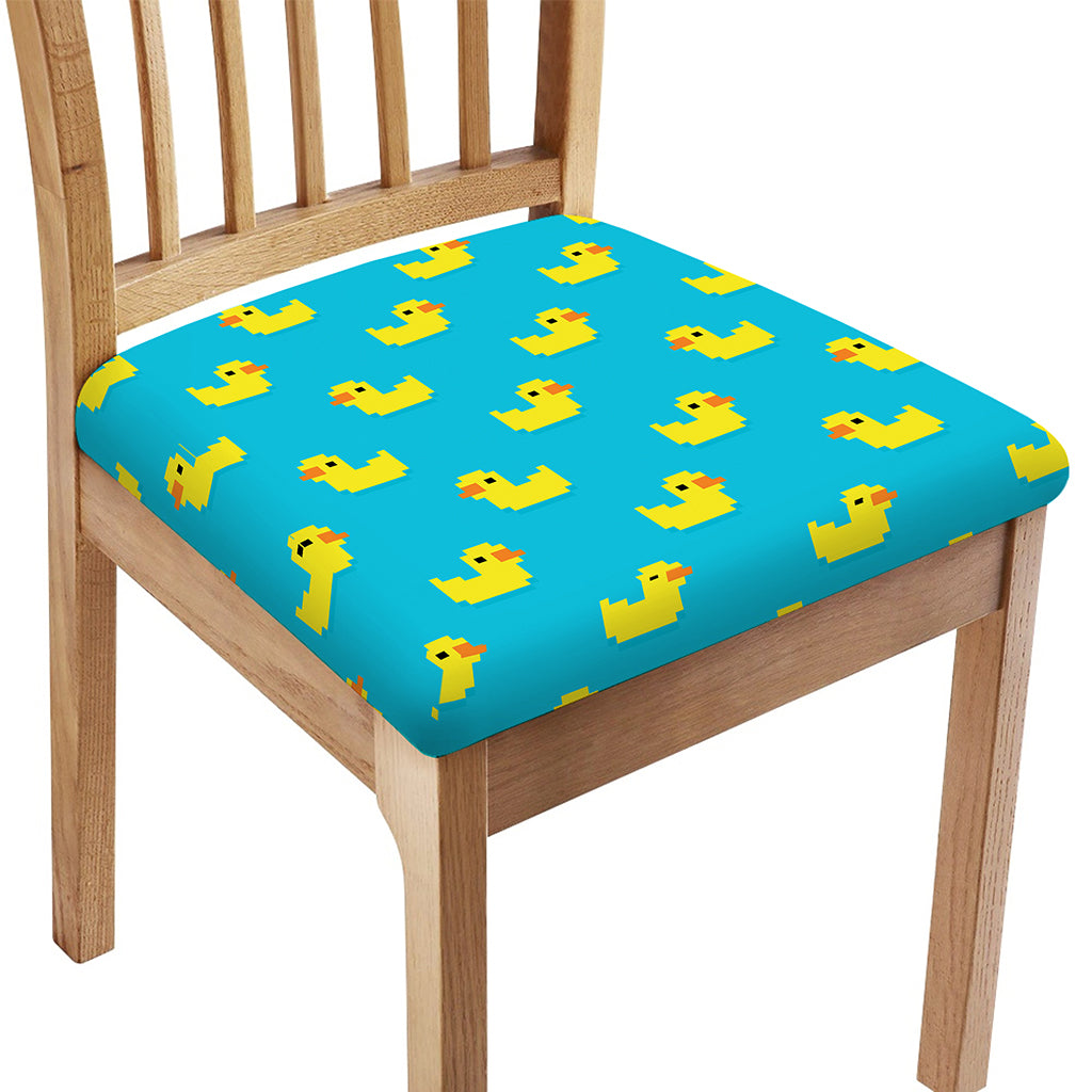 8-Bit Rubber Duck Pattern Print Chair Cushion Cover