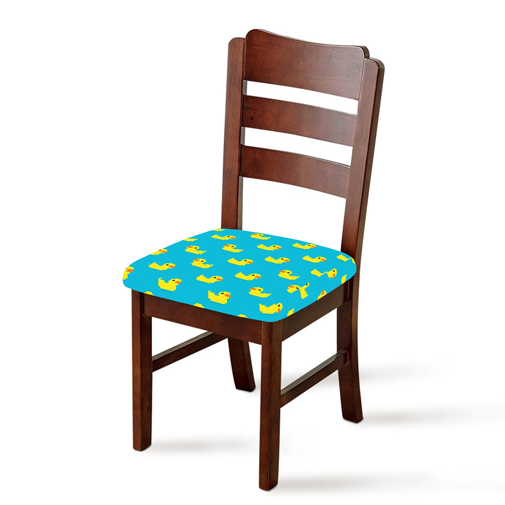 8-Bit Rubber Duck Pattern Print Chair Cushion Cover