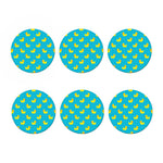 8-Bit Rubber Duck Pattern Print Coaster Set