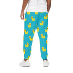 8-Bit Rubber Duck Pattern Print Cotton Pants