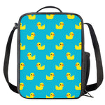 8-Bit Rubber Duck Pattern Print Crossbody Lunch Bag