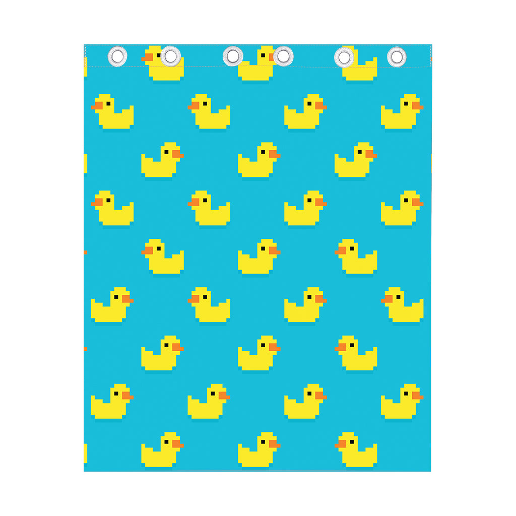 8-Bit Rubber Duck Pattern Print Curtain