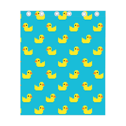 8-Bit Rubber Duck Pattern Print Curtain