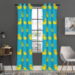 8-Bit Rubber Duck Pattern Print Curtain