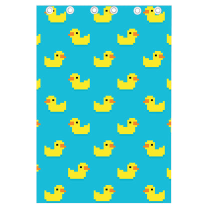 8-Bit Rubber Duck Pattern Print Curtain