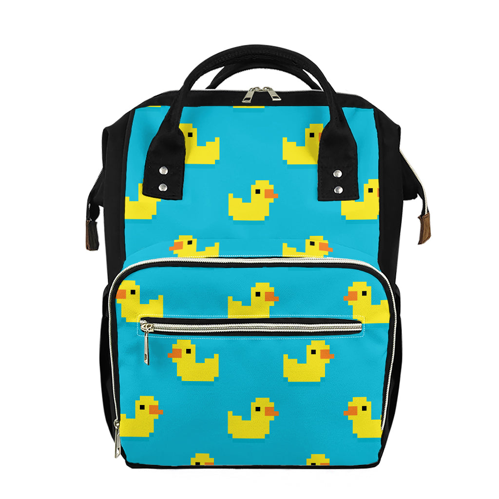 8-Bit Rubber Duck Pattern Print Diaper Bag