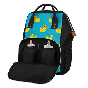 8-Bit Rubber Duck Pattern Print Diaper Bag