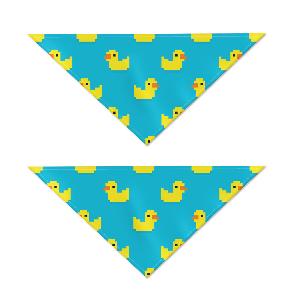 8-Bit Rubber Duck Pattern Print Dog Bandana