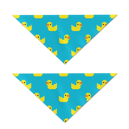 8-Bit Rubber Duck Pattern Print Dog Bandana