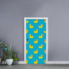 8-Bit Rubber Duck Pattern Print Door Sticker