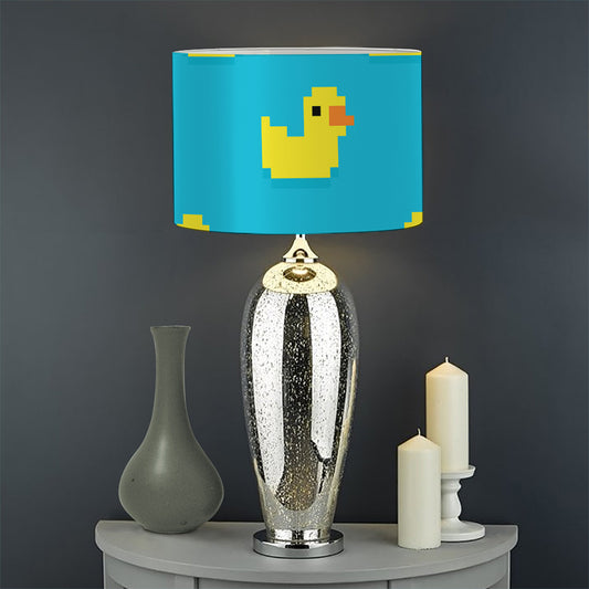 8-Bit Rubber Duck Pattern Print Drum Lamp Shade