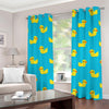 8-Bit Rubber Duck Pattern Print Grommet Curtains