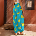 8-Bit Rubber Duck Pattern Print Harem Pants