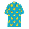 8-Bit Rubber Duck Pattern Print Hawaiian Shirt