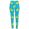 8-Bit Rubber Duck Pattern Print High-Waisted Pocket Leggings