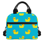 8-Bit Rubber Duck Pattern Print Insulated Lunch Bag