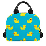 8-Bit Rubber Duck Pattern Print Insulated Lunch Bag