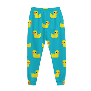 8-Bit Rubber Duck Pattern Print Jogger Pants