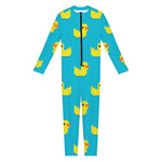 8-Bit Rubber Duck Pattern Print Jumpsuit