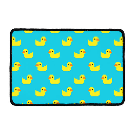 8-Bit Rubber Duck Pattern Print Kitchen Mat