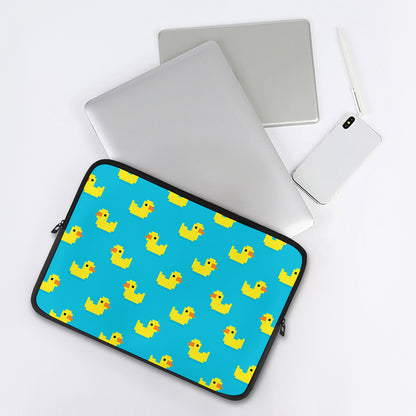 8-Bit Rubber Duck Pattern Print Laptop Sleeve