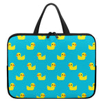 8-Bit Rubber Duck Pattern Print Laptop Sleeve With Handle