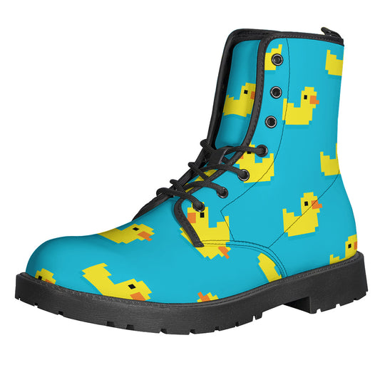 8-Bit Rubber Duck Pattern Print Backpack
