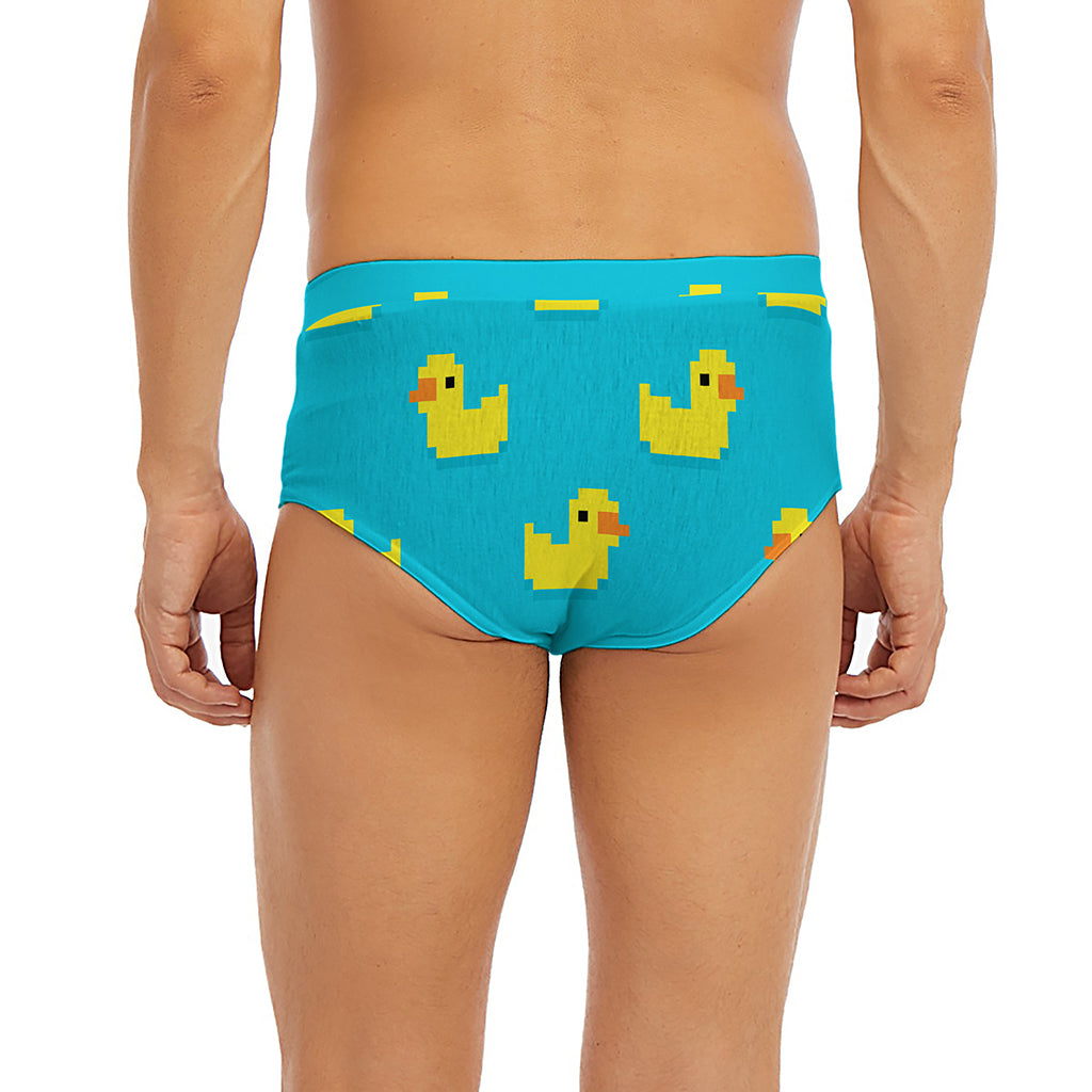 8-Bit Rubber Duck Pattern Print Men's Briefs