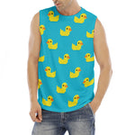 8-Bit Rubber Duck Pattern Print Men's Fitness Tank Top