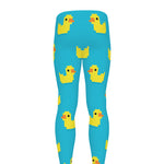 8-Bit Rubber Duck Pattern Print Men's leggings