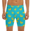 8-Bit Rubber Duck Pattern Print Men's Long Boxer Briefs