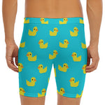 8-Bit Rubber Duck Pattern Print Men's Long Boxer Briefs