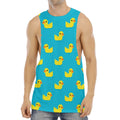 8-Bit Rubber Duck Pattern Print Men's Muscle Tank Top